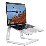 Laptop Stand, OMOTON Detachable Laptop Mount, Aluminum Laptop Holder Stand for Desk, Compatible with MacBook Air/Pro, Dell, HP, Lenovo and All Laptops (11-16 inch), Silver
