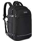 Asenlin 18 Inch Travel Laptop Backpack for Women Men，Business Travel Backpack Fit Flight Approved Water Resistant Computer Backpack Suitcase College Backpack Black
