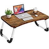 Laptop Bed Desk Lap Tray: Large Portable Foldable laptray Computer bedtray Table for Writing Reading Eating Breakfast XXL lapdesk on Low Sitting Floor or Adult Laying Couch
