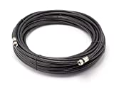 100' Feet, Black RG6 Coaxial Cable (Coax Cable) with Weather Proof Connectors, F81 / RF, Digital Coax - AV, Cable TV, Antenna, and Satellite, CL2 Rated, 100 Foot