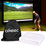 aikeec Indoor Golf Simulator Impact Screen with 14pcs Grommet Holes for Golf Training,Golf Simulators Projection Screen 118*118 inch
