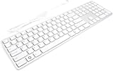 i-Rocks KR-6402 Wired Aluminum Ultra Slim Keyboard, Silent and Low Profile, Chicklet-Like Keys, Scissor-Structure Key Switches, Windows Office and Multimedia Keys, 2X USB Hub Ports – White
