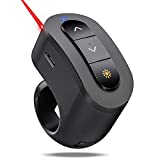 Presentation Clicker USB Rechargeable Powerpoint Clicker, Finger Ring RF 2.4GHz Wireless Presenter Clicker for Powerpoint Presentations, Presentation Remote for Mac, Keynote, Laptop etc.