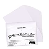 JANDJPACKAGING Printable Vinyl for Inkjet Printer - 30 Pack Printable Vinyl Sticker Paper Matte White - Standard Size 8.5'x11'