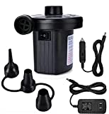 Air Pump Air Mattress Pump for Inflatables Blow up Pool Raft Bed Boat Toy, Quick-Fill Electric Air Pump for Outdoor Camping, Inflatable Cushions, Air Mattress Beds, Boats, Swimming Ring(AC/DC 50W)