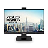 ASUS BE24EQK 23.8” Business Monitor with Webcam, 1080P Full HD IPS, Eye Care, DisplayPort HDMI, Frameless, Built-in Adjustable 2MP Webcam, Mic Array, Stereo speaker, Video Conference