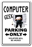 Computer Geek Novelty Sign | Indoor/Outdoor | Funny Home Décor for Garages, Living Rooms, Bedroom, Offices | SignMission Laptop Gift Gag Programmer It Tech Sign Wall Plaque Decoration