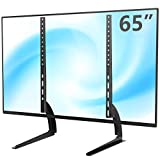 5Rcom Universal Table Top TV Stand TV Legs TV Base Replacement Height Adjustable Leg Stand for 22 to 65 inch Plasma LCD LED Flat Screen TVs Holds up to 88lbs, Max VESA 800 x 500mm