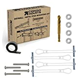 200 lbs Drywall Anchor Mounting Kit for Wall Mounting Without Studs or Through Metal/Steel Studs to Mount TVs, Grab Bar, Etc. Includes:1/2' Drill Bit, 4 X 200lbs Toggle Bolt Anchors