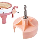 Knitting Machines Adapter - Knitting Loom Crank Handle Adapter for Sentro 22 40 48 & Jamit, Needle Crochet Machine Drill Power Attachment with Hex Steel Bit for Quick Knit (Pink)