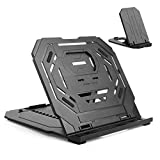 Drawing Tablet Stand, Laptop Stand, Foldable Stand for Tablet Display, 9 Levels Adjustable Angles with a Built-in Phone Holder, for 12-17 inch Drawing Tablet, Smartphones