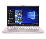 HP Stream 14-Inch Laptop, Intel Celeron N4000, 4 GB RAM, 64 GB eMMC, Windows 10 Home in S Mode With Office 365 Personal For 1 Year (14-cb188nr, Rose Pink)