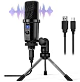 USB Microphone, Link Dream USB Plug & Play PC Computer Condenser Mic for Streaming, Recording, Podcast, Voice Over, YouTube, Twitch, Zoom, Compatible with PC, Laptop, Desktop