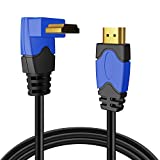 TNP 4K HDMI Cable Right Angle 270 Degree (10FT) - High Speed 18GBPs HDMI Wire Cord 4K 60Hz HDR 2K 2160p 1080p 1440p 3D ARC/eARC Ethernet for Video Gaming Xbox One X PS4 Pro & Apple TV HDTV Projector