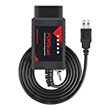 OBDMONSTER ELM327 OBD2 Adapter Compatible with Ford Series Vehicles, OBDII Scanner via USB Cable for Windows, Diagnostic Coding Tool with MS-CAN/HS-CAN Switch, Program Many Mods