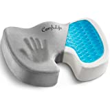 ComfiLife Gel Enhanced Seat Cushion – Non-Slip Orthopedic Gel & Memory Foam Coccyx Cushion for Tailbone Pain – Office Chair Car Seat Cushion – Sciatica & Back Pain Relief (Gray)