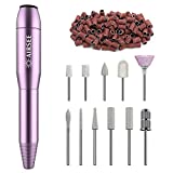 AIRSEE Portable Electric Nail Drill Professional Efile Nail Drill Kit for Acrylic, Gel Nails, Manicure Pedicure Polishing Shape Tools with 11Pcs Nail Drill Bits and 56 Sanding Bands