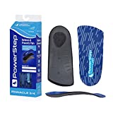 Powerstep SlimTech Pinnacle 3/4 Insole, Blue, Men's 5-6.5 / Women's 7-8.5 (Packaging May Vary)