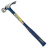 ESTWING BIG BLUE Framing Hammer - 25 oz Straight Rip Claw with Forged Steel Construction & Shock Reduction Grip - E3-25S