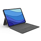 Logitech Combo Touch iPad Pro 12.9-inch (5th, 6th gen - 2021, 2022) Keyboard Case - Detachable Backlit Keyboard with Kickstand, Click-Anywhere Trackpad, Smart Connector - Oxford Gray; USA Layout