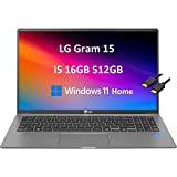 2022 LG Gram 15 15Z95N Ultra Lightweight 15.6' FHD (Intel i5-1135G7(Beat i7-1065G7), 16GB RAM, 512GB SSD,UHD Graphics) Military Grade Business Laptop, 21hr Battery, Backlit KB, Webcam, Windows 11 Home