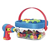 Educational Insights Design & Drill Bolt-It Bucket STEM Toy, 56 Pieces with Electric Drill Toy, Travel Toys for Boys & Girls, Ages 3+