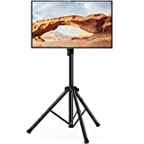 TAVR Tripod TV Stand Portable TV Stand for 23-70 Inch LED LCD OLED Flat Curved Screens, Swivel Foldable Stand Mount and Adjustable Height, Hold up to 100 lbs, Max VESA 400x400m, Black