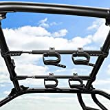 UTV Overhead Gun Holder, kemimoto Roof Gun Carrier Bow Rack 21in-28in Roll Bars Depth(Front to Back) Compatible with Polaris Ranger Kawasaki Mule