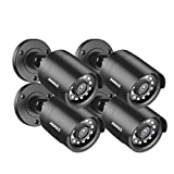 ANNKE 4 Pack 1080P HD TVI Home Security Camera Outdoor Indoor, 1920TVL, IP66 Waterproof, Night/Day Vision, Surveillance CCTV Bullet Camera