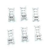 30pcs Alloy Chair Pendant Charms Pendants Tibetan Silver Metal Pendants Bulk Vintage for DIY Craft Necklace Keychain Jewelry Making Supplies Accessory 17 X 7mm (Ancient Silver)