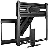 VIVO Steel Mechanical Spring TV Wall Mount for 43 to 70 inch LCD LED Plasma Screens, Above Fireplace Height Adjustable TV Pull Down Mantel Bracket, Black, MOUNT-M-MM070A