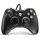 YAEYE Wired Controller for Xbox 360, Game Controller for 360 with Dual-Vibration Turbo Compatible with Xbox 360/360 Slim and PC Windows 7,8,10,11
