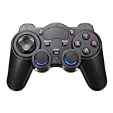 USB Wireless Gaming Controller Gamepad for PC/Laptop Computer(Windows XP/7/8/10) & PS3 & Android & Steam (Black)