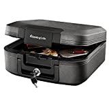 SentrySafe Fireproof and Waterproof Safe Box with Key Lock, Fire and Water Chest Safe for Home, 0.28 Cubic Feet, 6.6 x 15.4 x 14.3 Inches, CFW20201