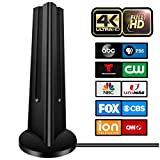 TV Antenna, Digital HD Portable TV Antenna Indoor, 360° Reception&Strong Magnetic Base Digital Antenna, Long 130+ Miles Range - Support 4K 1080p and All TV's - for Car or Home