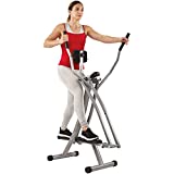 Sunny Health & Fitness SF-E902 Air Walk Trainer Elliptical Machine Glider w/LCD Monitor, 220 LB Max Weight and 30 Inch Stride