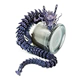 JHFBF 3D Printed Articulated Dragon-Relief Anti-Anxiety Dragon Kid,Rotatable Joints Dragon Model Figurines,Articulated Toy for Boys & Girls (Purple) 17.7in