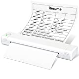 Odaro M08F Portable Wireless Letter Printer for Travel, Bluetooth Thermal Inkless Small Printer, Support 8.5' X 11' Letter Size Thermal Paper, Work with Laptop Phone and Ipad - White