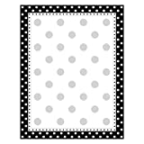 Barker Creek Designer Computer Paper, Black And White Dots, 8.5” x 11”, Decorative Printer Paper, Stationery, 50 Sheets per Pkg, Home, School and Office Supplies (717)