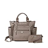 Baggallini New Classic 3-in-1 Convertible Backpack with RFID Phone Wristlet Portobello Shimmer One Size