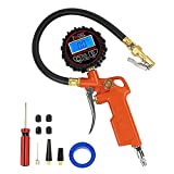 FOVAL Digital Tire Inflator with Pressure Gauge 250 PSI Air Chuck Compressor Accessories with Rubber Hose and Quick Connect Coupler for 0.1 Display Resolution (1)