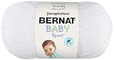 Bernat Big Ball Baby Sparkle Yarn - (3) Light Gauge 100% Acrylic - 10.5oz - White - Machine Wash & Dry