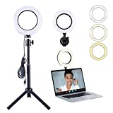 AGUPERFIT Video Conference Lighting Kit with Tripod for Computer Laptop Video Conferencing/Remote Working/Distance Learning/Zoom Call Lighting/Self Broadcasting with 3 Color 11 Brightness Level