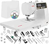 Janome 4120QDC Computerized Sewing Machine (New 2020 Tan Color) w/Hard Case + Extension Table + Instructional DVD + 1/4' Seam Foot w/Guide + Overedge Foot + Zig Zag Foot + Buttonhole Foot + More!