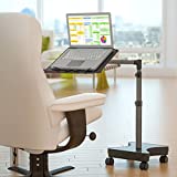 LEVO G2 Rolling Laptop Workstation Stand Cart Desk for Laptops, Books, Tablets, and Art, Made for Sofa, Bed, Chair, or Standing
