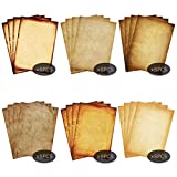 Stationary Paper 48 Pack Parchment Antique Colored Printed Paper, Stationery Vintage Letter Writting Paper for Craft, Invitations, Map, 8.5 X 11 Inch