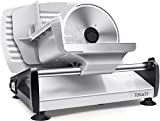Meat Slicer Electric Deli Food Slicer with Removable 7.5’’ Stainless Steel Blade, Adjustable Thickness Meat Slicer for Home Use, Child Lock Protection, Easy to Clean, Silver
