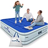 EnerPlex Queen Air Mattress with Built-in Pump - 16 Inch Double Height Inflatable Mattress for Camping, Home & Portable Travel - Durable Blow Up Bed with Dual Pump - Easy to Inflate/Quick Set Up﻿