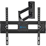 Full Motion TV Wall Mount, Heavy Duty Single Articulating Arms TV Bracket for Most 26-60 Inch Flat Curved TVs, Up to VESA 400x400mm and 77lbs, Support Swivel, Tilt, Level Adjustment by Pipishell