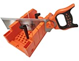 ACEgoes 12' Miter Box with Saw Included, Reinforced Steel Back Saw for Accurate Cutting, Preset 90 Degree 45 Degree 22.5 Degree and 0 Degree Cuts